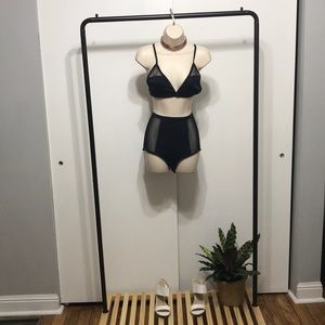 Sexy black mesh bikini